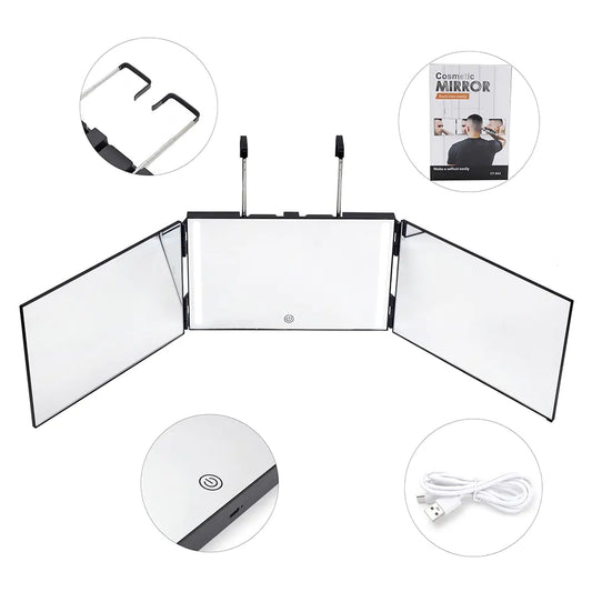 Trifold Self Haircut Mirror